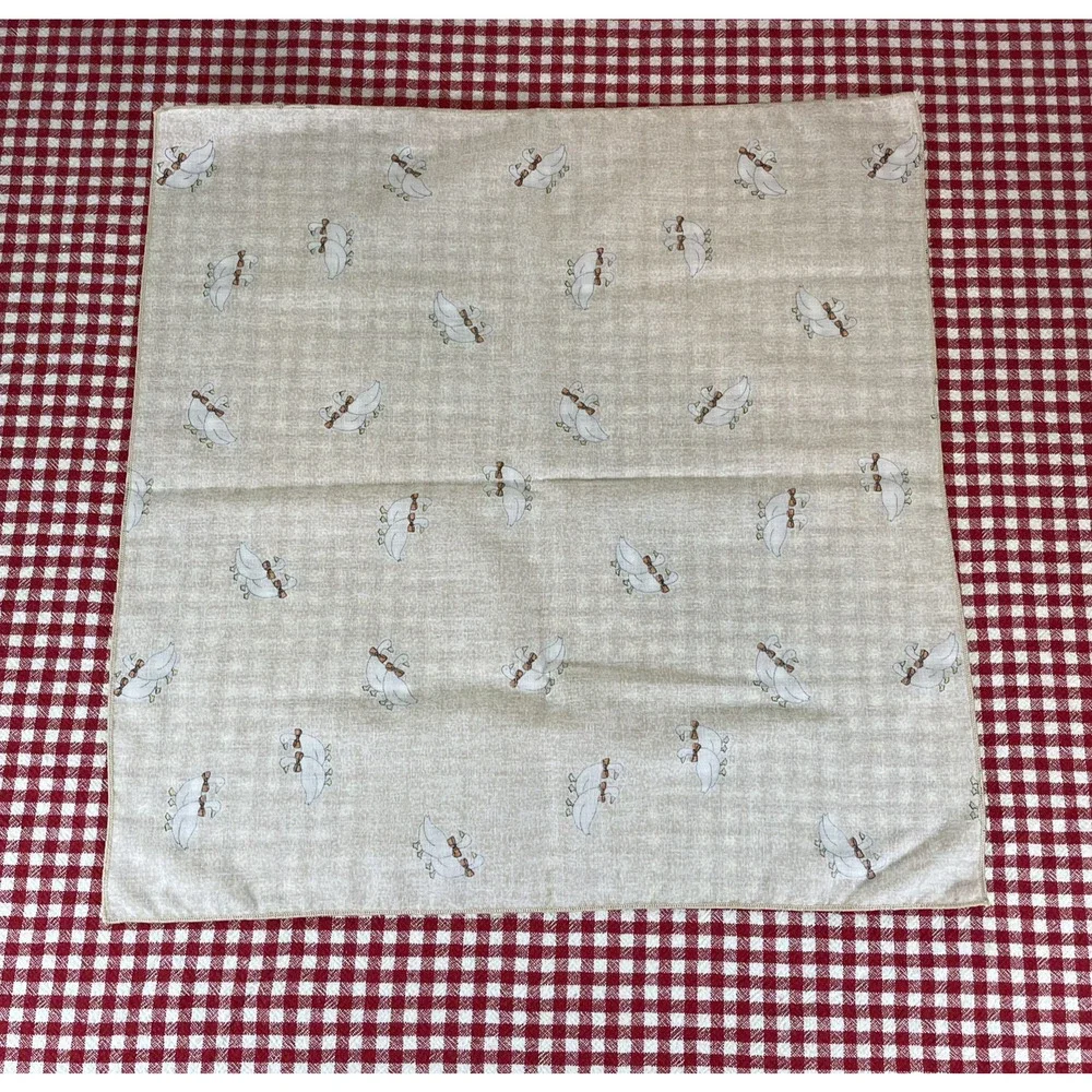 80s style goose patterned cloth napkins Set of 4 HANDMADE 18